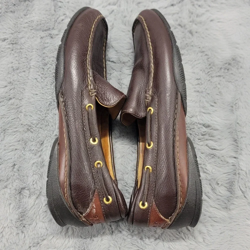 Sperry Top-Sider Gold Cup Shoes Mens 8 Brown Leather Boat Loafers Slip On